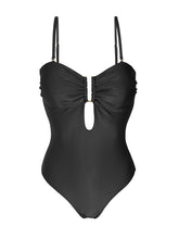 Load image into Gallery viewer, Product Front: Rio De Sol One-Piece Shimmer-Black Sara-Op