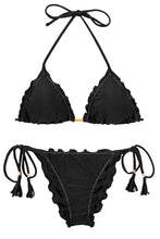 Load image into Gallery viewer, Product Front: Rio De Sol Set Set Shimmer-Black Frufru