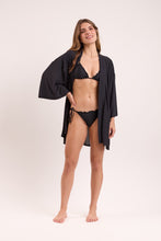 Load image into Gallery viewer, Image 10: Rio De Sol Kaftans / Cover Ups Black Kimono