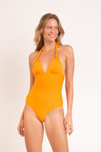 Load image into Gallery viewer, Model Front: Rio De Sol One-Piece Dots-Mango Mel-Op