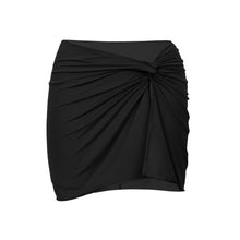 Load image into Gallery viewer, Product Front: Rio De Sol Beach Skirt Nero Skirt-Knot