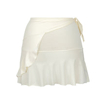 Load image into Gallery viewer, Product Back: Rio De Sol Beach Skirt Off-White Mini Skirt