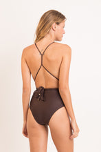 Load image into Gallery viewer, Model Back: Rio De Sol One-Piece Shimmer-Coffee New Vegas
