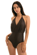 Load image into Gallery viewer, Model Front: Rio De Sol One-Piece Meteorite Transpassado
