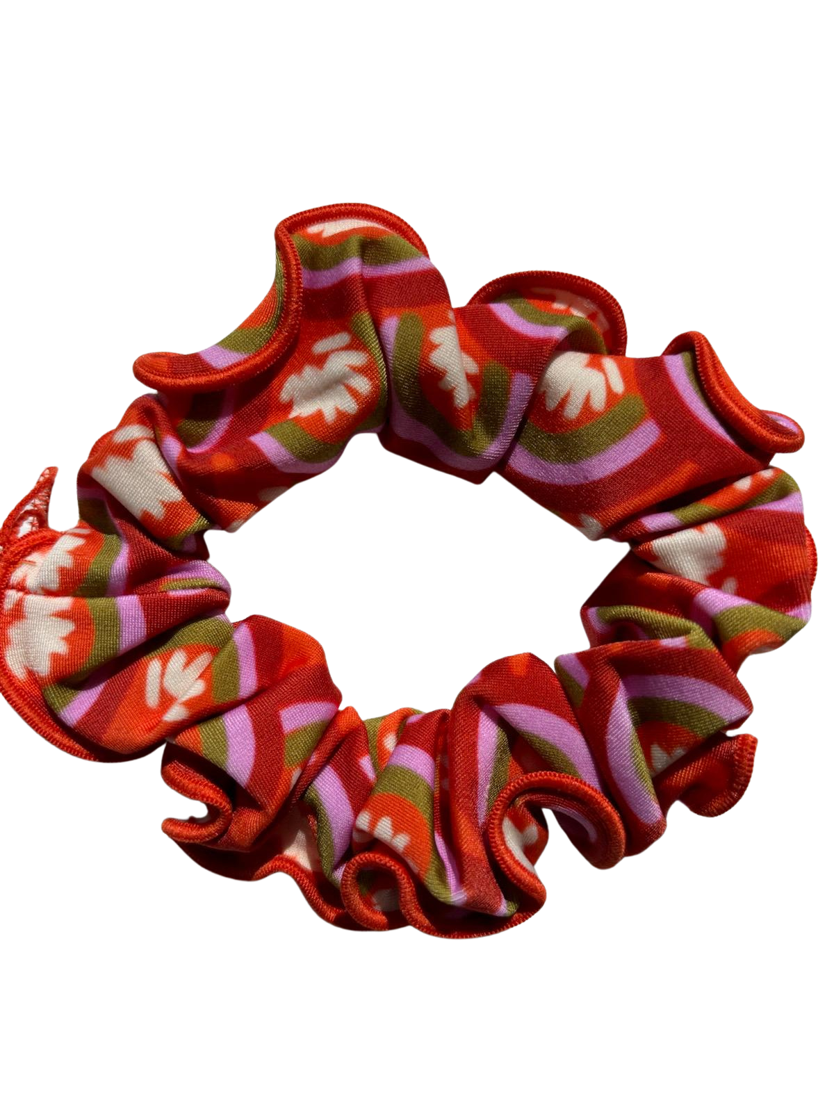 Product Front: Rio De Sol Hair Accessory Floral-Scales Scrunchie