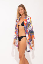Load image into Gallery viewer, Image 02: Rio De Sol Kaftans / Cover Ups Garden-Flower Kimono
