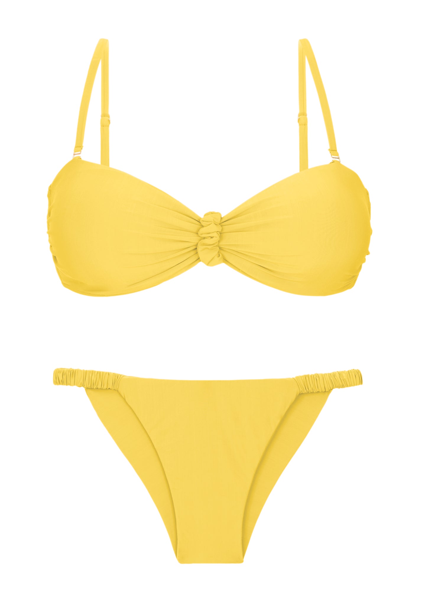 Product Front: Rio De Sol Set Set Amarelo Bandeau-Crispy Cheeky-Crispy