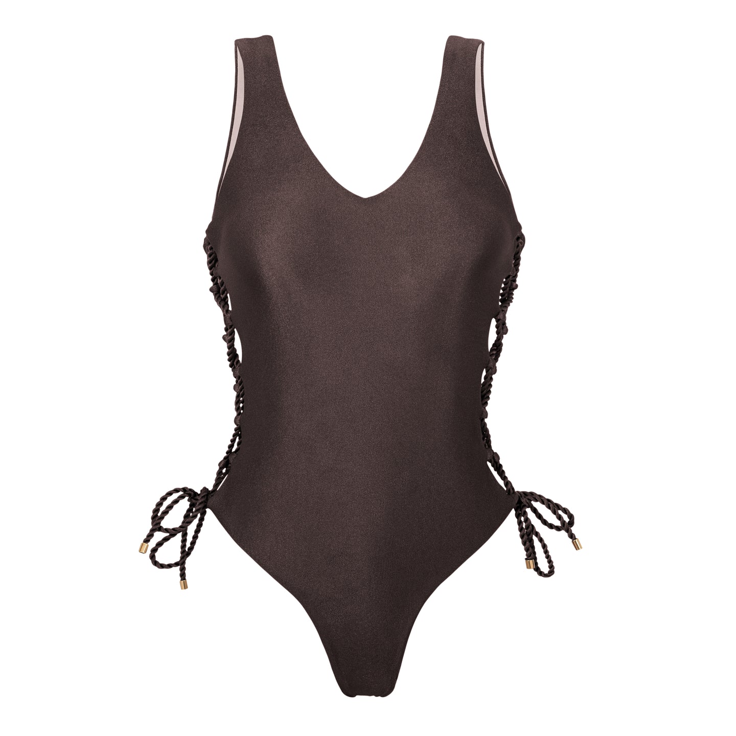 Product Front: Rio De Sol One-Piece Shimmer-Coffee Zoe
