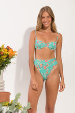 Load image into Gallery viewer, Model Front: Rio De Sol Top Top Botanic Balconet
